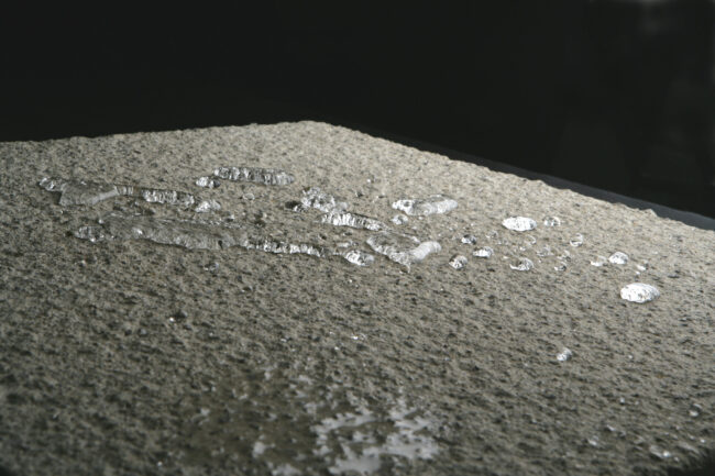 beading on concrete